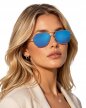 Okulary Przeciwsłoneczne Aviator Premium Srebrne geometryczne, metalowe (1)