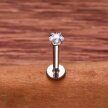 Tytanowy Kolczyk Labret PIERCING z cyrkonią Gwiazdka HELIX Lobe 1,2/6-10/3 MM (3)