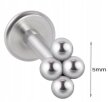 LABRET Śliczny Kolczyk z Kuleczkami SS316L 1,2/8 (2)