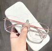 OKULARY ZERÓWKI TRANSPARENTNE RÓŻOWE DUŻE OPRAWKI ULTRALEKKIE (9)
