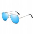 Okulary Przeciwsłoneczne Aviator Premium Srebrne geometryczne, metalowe (4)