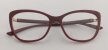 Okulary Zerówki damskie cat-eye bordowe eleganckie (3)