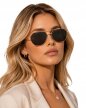 Okulary Przeciwsłoneczne Aviator Premium Black Gold geometryczne, metalowe (1)