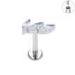 Tytanowy Kolczyk Labret PIERCING z Cyrkoniami HELIX Lobe (2)