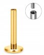 Tytanowy Labret Kolczyk ZŁOTY PIERCING 1,2/6-12 mm