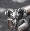 Sygnet Pierścień Głowa Kozy Demon Punk Gothic (2)
