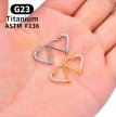 Tytanowy Kolczyk Clicker PIERCING Serce z Cyrkoniami HELIX Lobe 1,2/8 (4)