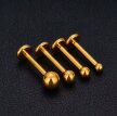 Tytanowy Kolczyk Labret z Kuleczką ZŁOTY PIERCING 1,2/6-10/2-4 mm (4)