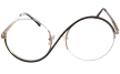 Czarno-złote okulary zerówki damskie „infinity” – lekkie, unikatowe oprawki (2)