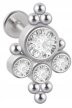LABRET Śliczne Cyrkonie z Kuleczkami SS316L 1,2/8 (1)