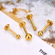 Tytanowy Kolczyk Labret z Kuleczką ZŁOTY PIERCING 1,2/6-10 mm (2)