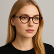 Stylowe okulary zerówki w brązowych oprawkach tortoiseshell okrągłe, unisex (8)