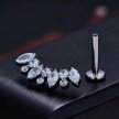 Tytanowy Kolczyk Labret PIERCING Cyrkonie ELEGANCKI HELIX Lobe (6)