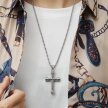 Męski Naszyjnik Wisiorek Krzyż Krzyżyk Twist Punk Gothic (4)