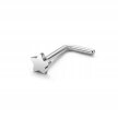 Tytanowy SREBRNY Kolczyk do Nosa Gwiazdka NOSTRIL PIERCING