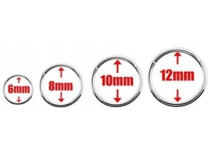 Kolczyk do Nosa, Ucha, Wargi Kółeczko Clicker SS316L 1,0-1,2/6-12 mm (4)