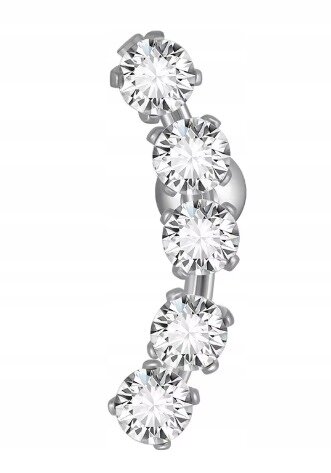 Kolczyk do Ucha PIERCING Helix Cyrkonie Stal Ch 316L (1)