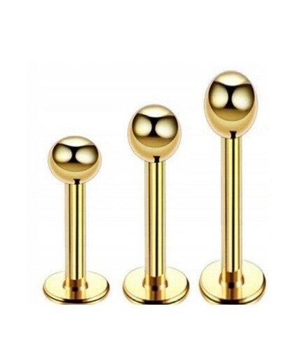 Labret z kuleczką Kolczyk do Wargi, Ucha, Brody 1,2/6-10/3 mm STAL (2)