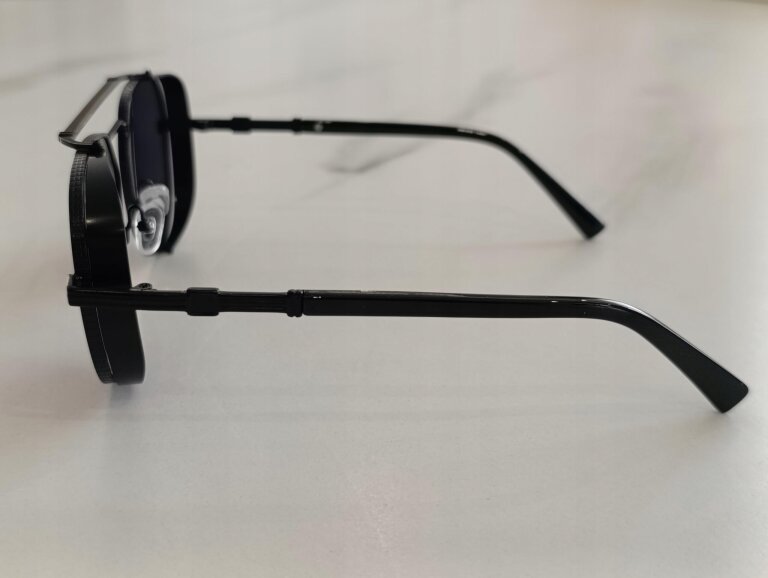 Okulary Przeciwsłoneczne Pilotki Aviator Czarne UV400 Męskie Damskie (7)