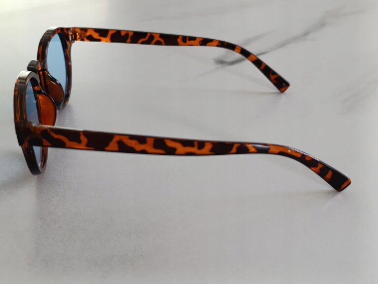 Okulary Przeciwsłoneczne Unisex Panterka UV400 Niebieskie Szkła Retro (8)