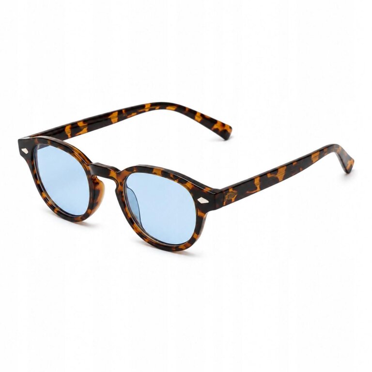 Okulary Przeciwsłoneczne Unisex Panterka UV400 Niebieskie Szkła Retro (4)