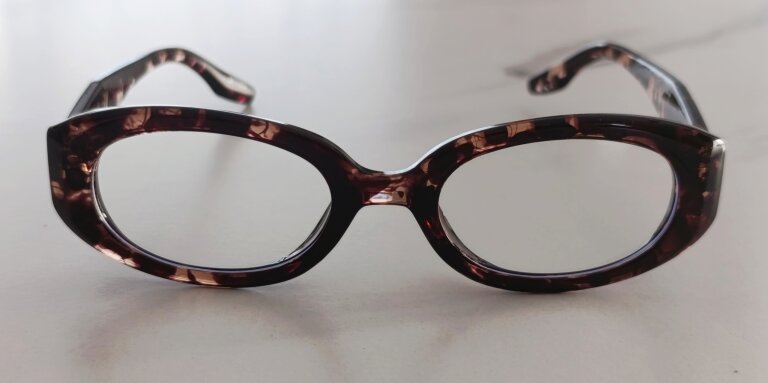 Ttortoise okulary zerówki styl retro, gruba oprawka, owalny kształt, unisex (3)
