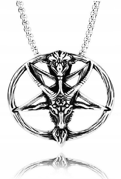 Viking Męski Naszyjnik Pentagram Głowa Kozy Nordic (1)