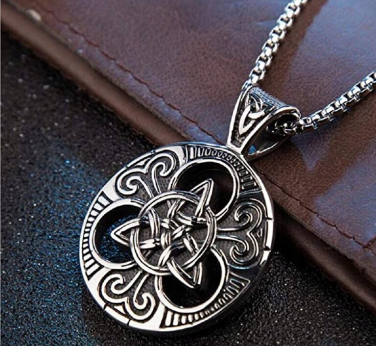 Męski Naszyjnik Viking Węzeł Nordic Amulet Trinity (5)