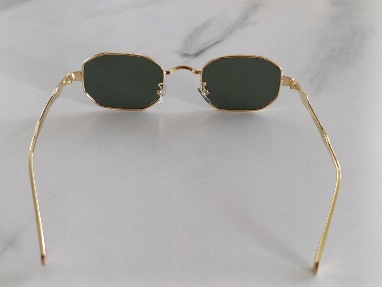 Okulary Przeciwsłoneczne Złote Retro Vintage UV400 Unisex (8)
