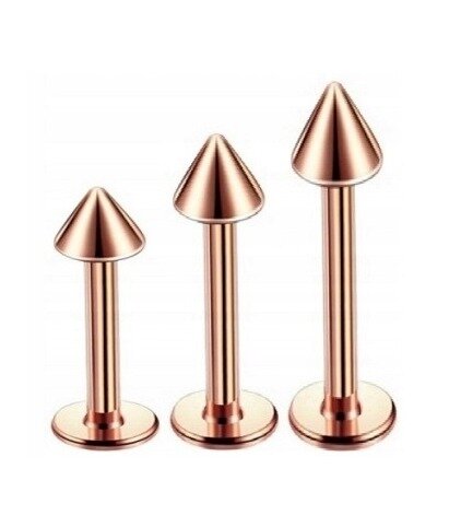 Labret ze stożkiem Kolczyk do Wargi, Ucha, Brody 1,2/6-10/3 mm STAL (2)