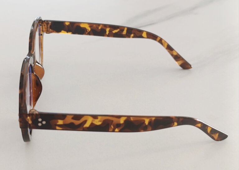 Modne okulary zerówki oprawki damskie tortoise havana, kwadratowe (6)