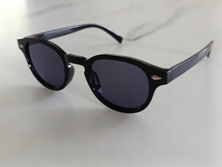 Okulary Przeciwsłoneczne Czarne Unisex Damskie Męskie Retro UV400 (7)