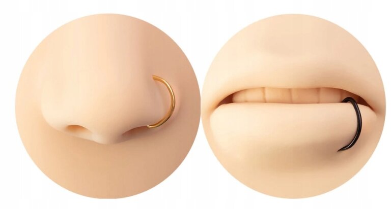 Fake septum U Kolczyk do Nosa Stal Ring Punk (4)