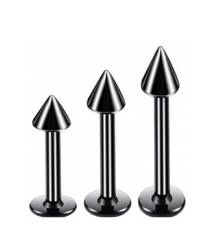 Labret ze stożkiem Kolczyk do Wargi, Ucha, Brody 1,2/6-10/3 mm STAL (2)