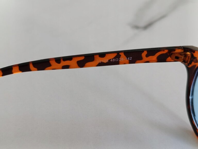 Okulary Przeciwsłoneczne Unisex Panterka UV400 Niebieskie Szkła Retro (10)
