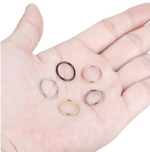 Kolczyk do Nosa, Ucha, Wargi Kółeczko Clicker SS316L 1,0-1,2/6-12 mm (2)