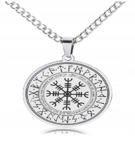 Viking Naszyjnik Kompas Vegvisir Runes Nordic (2)