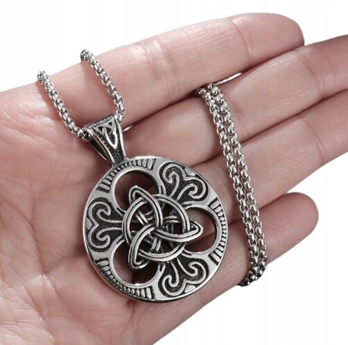 Męski Naszyjnik Viking Węzeł Nordic Amulet Trinity (3)