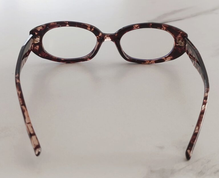 Ttortoise okulary zerówki styl retro, gruba oprawka, owalny kształt, unisex (6)