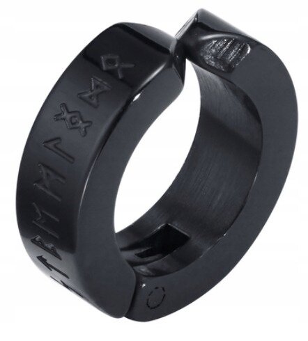 Viking Norse Kolczyk Okrągły Ze Stali FAKE Gothic (1)