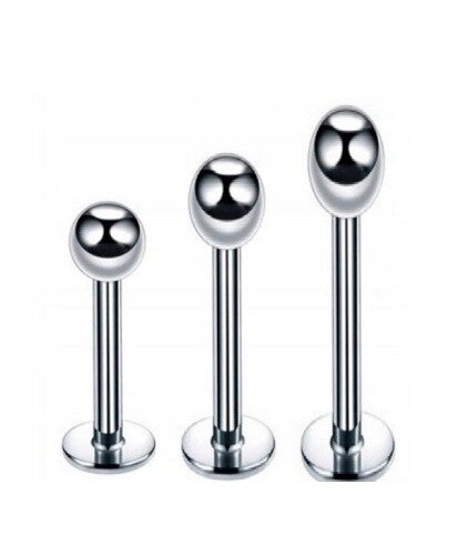 Labret z kuleczką Kolczyk do Wargi, Ucha, Brody 1,2/6-10/3 mm STAL (2)