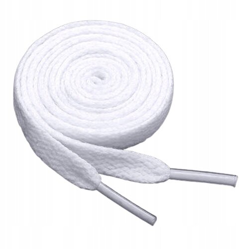 Sznurówki sznurowadła płaskie 8 mm 100 cm biały (1)