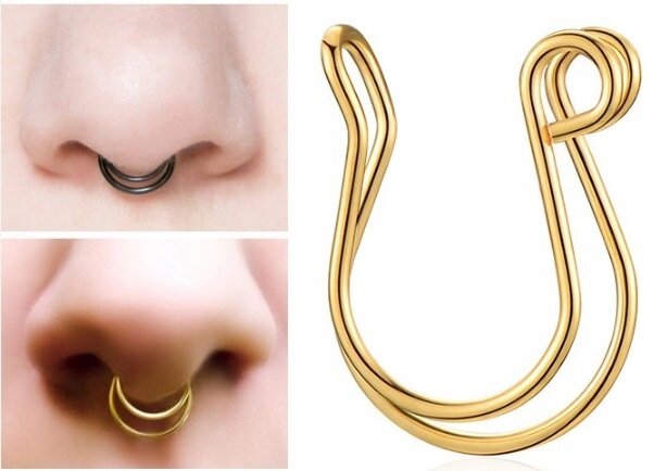 Fake Septum U Kolczyk do Nosa Stal Punk (2)