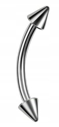 Banan Kolczyk do Ucha, Brwi ze Stożkiem SS316L 1,2/6-10/3 mm (1)