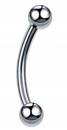 Banan Kolczyk do Ucha, Brwi z Kuleczkami SS316L 1,2/6-10/3+3 mm (1)