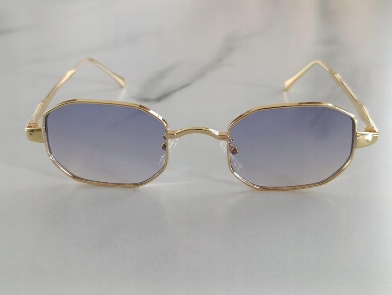 Okulary Przeciwsłoneczne Złote Retro Vintage UV400 Unisex (5)