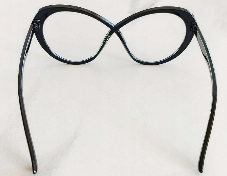 MODNE DAMSKIE OKULARY ZERÓWKI CZARNE OWALNE OPRAWKI (8)