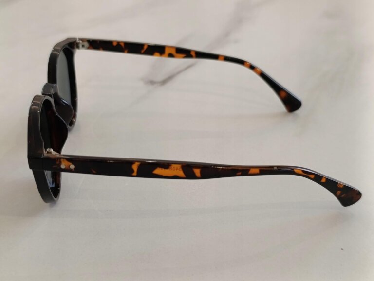 Okulary Przeciwsłoneczne Unisex Szylkretowe Okrągłe Brązowe UV400 (7)