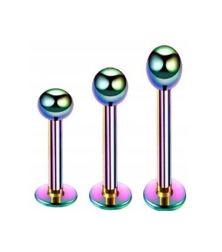 Labret z kuleczką Kolczyk do Wargi, Ucha, Brody 1,2/6-10/3 mm STAL (2)