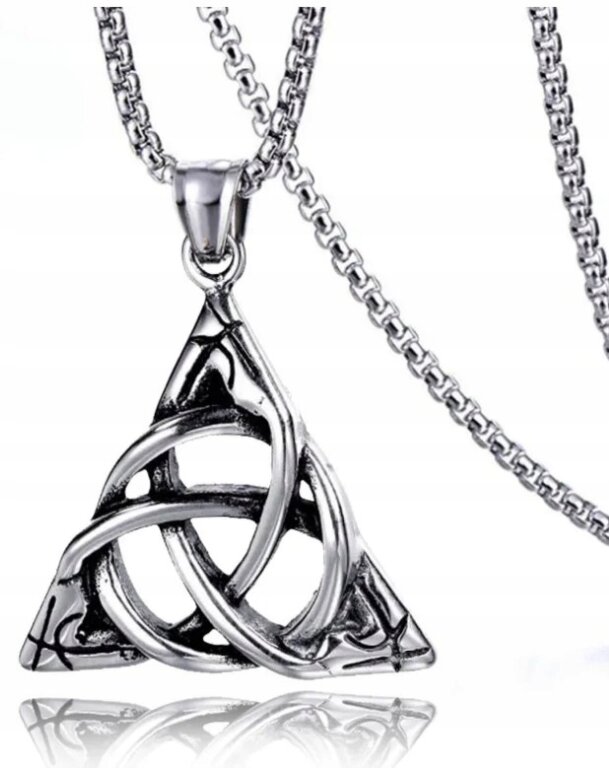 Męski Naszyjnik Irlandzki Węzeł Amulet Trinity (2)